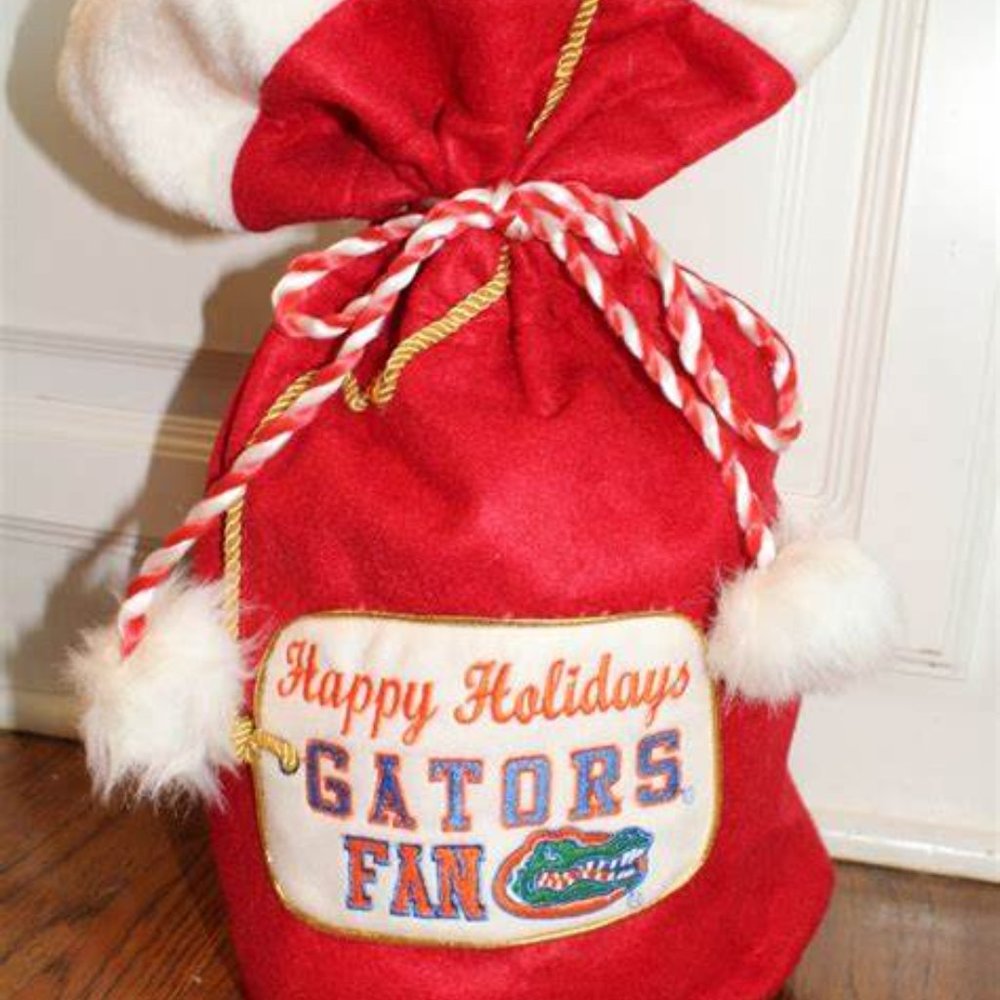 FLORIDA GATORS HAPPY HOLIDAYS GATORS FAN WINE BAG